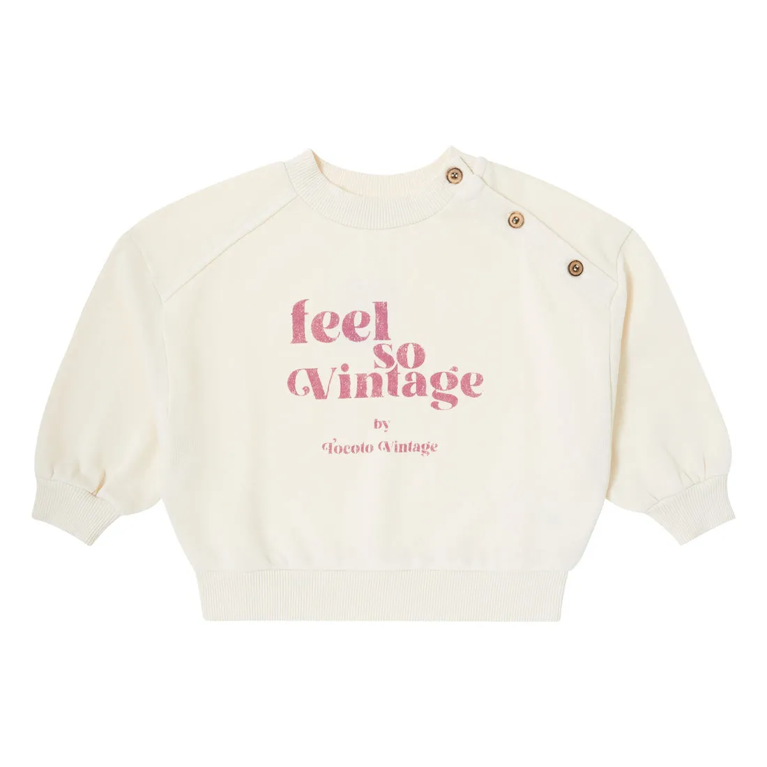 Tocoto Vintage Off White "Feel Vintage" Sweatset