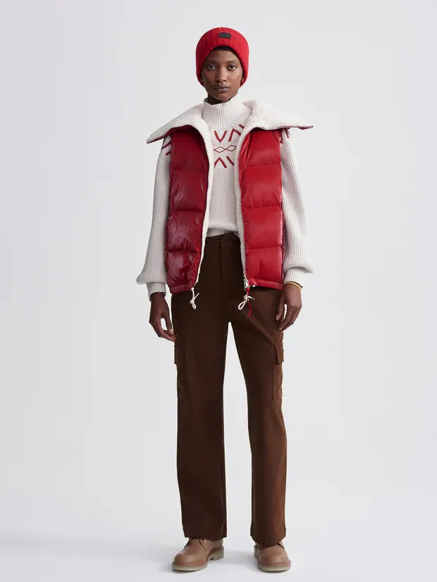 Varley Brock Puffer Gilet - Red Dahlia