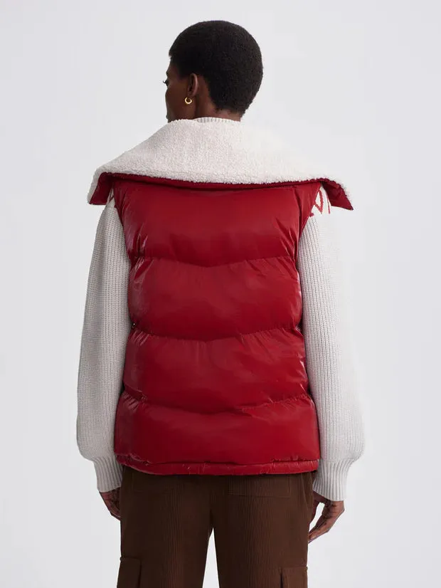 Varley Brock Puffer Gilet - Red Dahlia