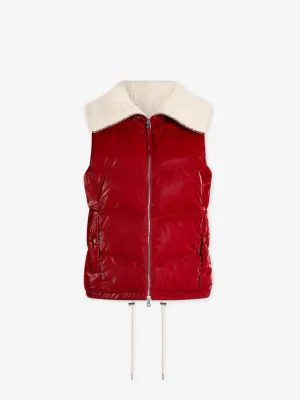 Varley Brock Puffer Gilet - Red Dahlia