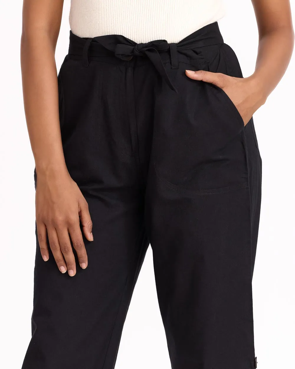 Women Culottes Pants - Black