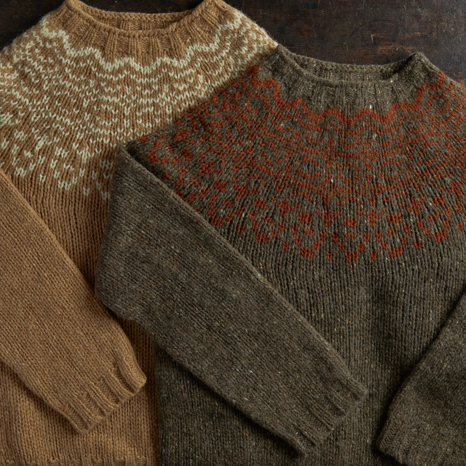 Womens Isle Sweater - Donegal Wool - Sand