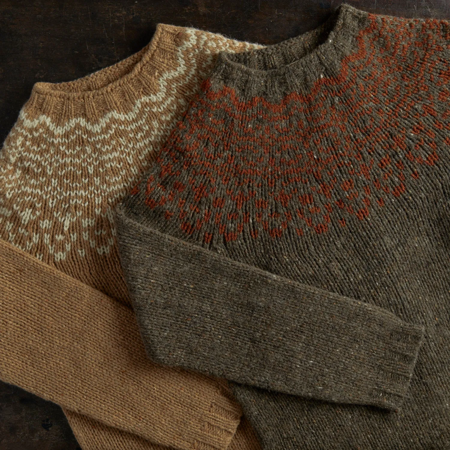 Womens Isle Sweater - Donegal Wool - Sand